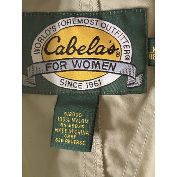 Cabela's For Women Bib Overalls Size M Light Green Zip Off Legs Pockets Galore - Picture 8 of 10